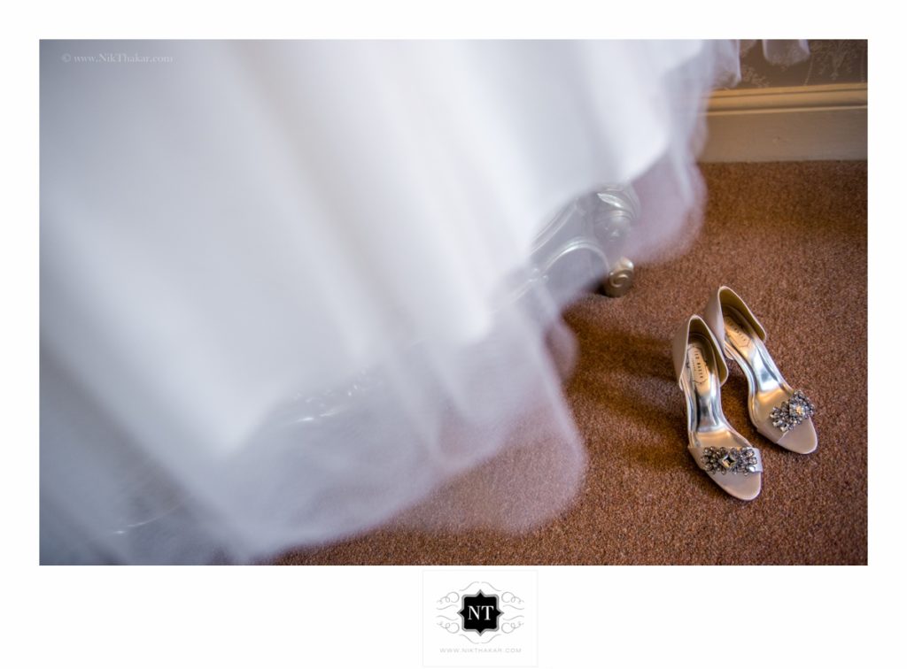 Civil wedding details bride's shoes 