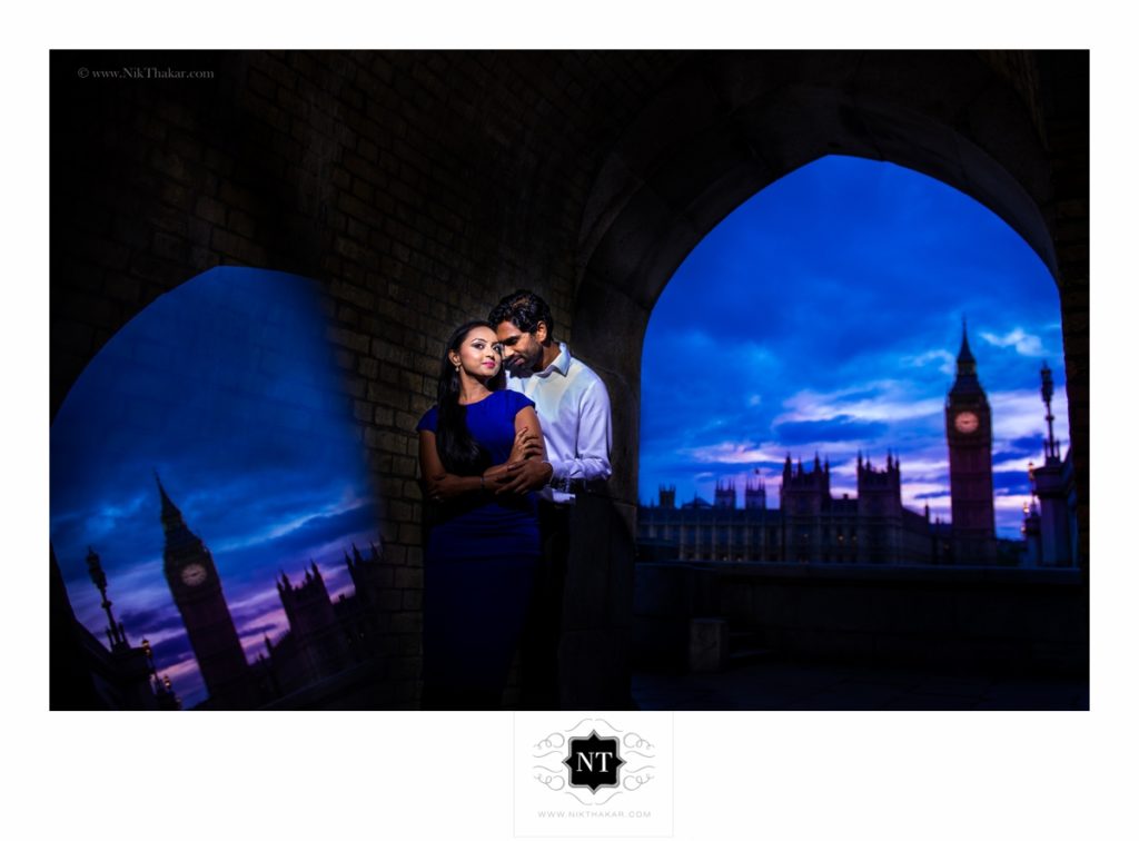 Big Ben night photoshoot engagement photography at night
